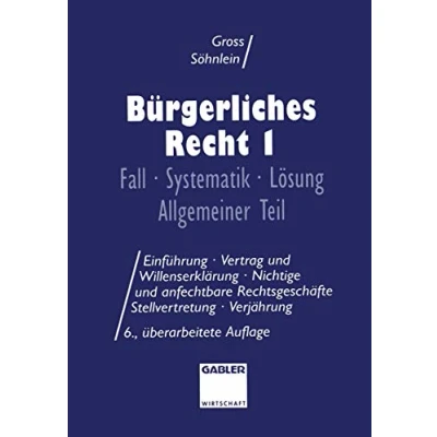 Abbildung von Bürgerliches Recht, Bd.1, Allgemeiner Teil: Fall · Systematik Lösung Teil (Burgerliches Recht)