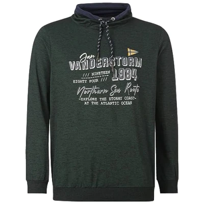Abbildung von Jan Vanderstorm Sverre Sweatshirt, Herren, Größe: 3XL, Dunkelgrün melange
