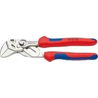 Abbildung von Knipex Zangenschlüssel 86 05 180 Zange und Schraubenschlüssel in einem Werkzeug, 1 tlg., verchromt, mit Mehrkomponenten Hüllen mm