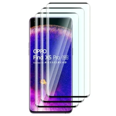 Abbildung von FWKDWHPH [3 Stück Temperglas Schutzfolie für OPPO Find X5 Pro,3D Volle Bedeckung,9H Härte,kratzfest,blasenfrei,HD Displayschutz
