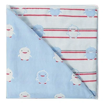 Abbildung von Hayisugar Baby Decke Kuscheldecke, super weich,110x110cm, 100% Baumwolle, 6 lagig, Babydecke, Kinderwagendecke, Einschlagdecke, Kinderdecke,Erstlingsdecke, Blau Ente