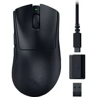 Abbildung von Razer DeathAdder V3 HyperSpeed Ultra leichte kabellose ergonomische E Sport Gaming Maus mit 26K DPI (55g leicht, Soft Touch Beschichtung, 100 Stunden Laufzeit, 8K Hz) Schwarz