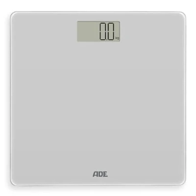 Abbildung von ADE Personenwaage Digitale Körperwaage mit großem LED Display, Wiegefläche aus gehärtetem Sicherheitsglas Tragkraft bis 180kg