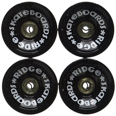 Abbildung von Ridge Unisex Youth 70mm Longboard Wheels Skateboard Räder, Schwarz, 70 mm