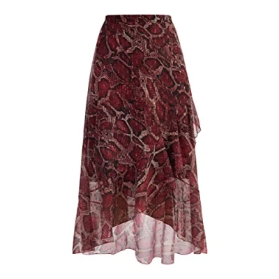 Abbildung von carato Damen Midirock 19227019 CA03, ROT Schlange, L