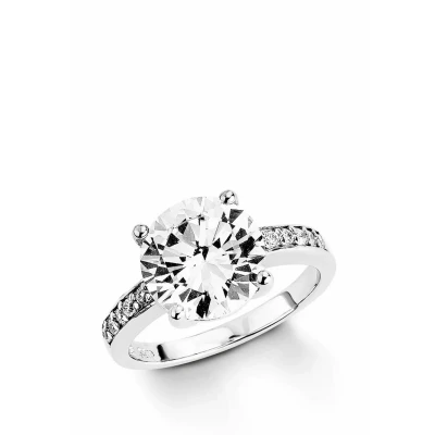 Abbildung von Amor Ring 925 Sterling Silber Damen Ringe, mit Zirkonia synth., Silber, Kommt in Schmuck Geschenk Box, 9909148