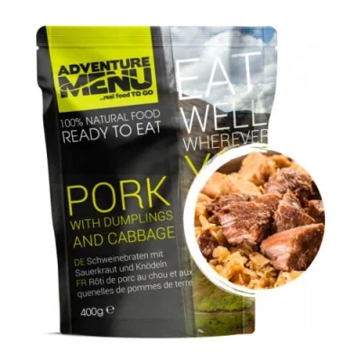 Abbildung von Adventure Menu Schweinefleisch mit Knödeln und Kraut 400 g Gourment Mahlzeit für unterwegs &amp; daheim
