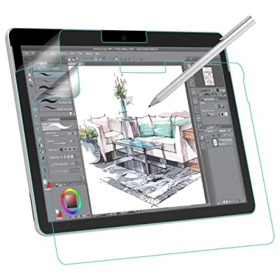 Abbildung von MoKo 2 Stück PET Matte Schutzfolie Kompatibel mit Microsoft Surface Go 4 (2023)/ 3 (2021)/ 2020/ 2018, [Schreiben wie auf Papier] Blendfreie Hochwertige Folie