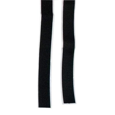 Abbildung von Fashion Sonderposten (ab 1,55/M) Klettband Flauschband Haken+Flausch selbstklebend in Schwarz, Breite: 20 mm, Länge: 1 M