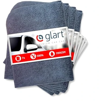 Abbildung von Glart 7er Set Mikrofasertücher Auto Autopflege Kfz Poliertücher 40x40 cm Mikrofasertuch (80% Polyester, 20% Nylon, cm)