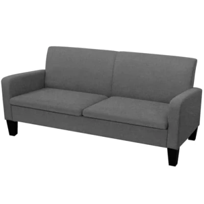 Abbildung von vidaXL Sofa 3er Dunkelgrau Couch Stoffsofa Polstersofa Loungesofa Sitzmöbel
