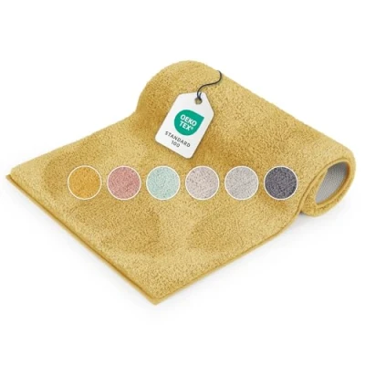 Abbildung von Badematte rutschfester und weicher Badezimmerteppich Blumtal, rutschsicher, strapazierfähig, waschbar, Polyester, Badvorleger in 50x80 cm waschbar