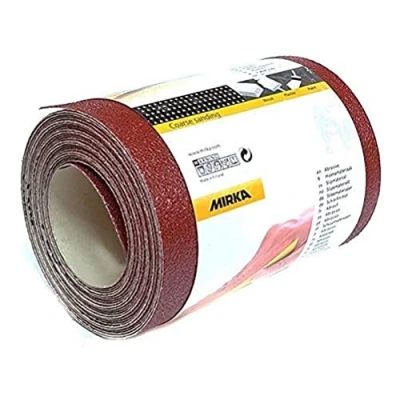 Abbildung von Mirka Red Schleifpapier Rolle 115mm x 5m / Körnung P120 1 Zum Schleifen von Holz, Metall und Kunststoff