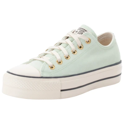 Abbildung von Converse Chuck Taylor ALL STAR LIFT Platform Sneaker low, Damen, Größe: 37, Surplus mint/natural ivory/black Veloursleder
