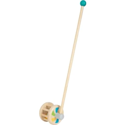 Abbildung von small foot Schiebespielzeug Rassel aus Holz, Laufbegleiter für kleine Kinder, ab 12 Monaten, 12341