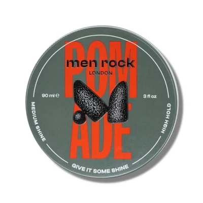 Abbildung von Men Rock Pomade, 90ml Starker Halt, Mittlerer Glanz, Haarpomade Herren mit Wasserbasierter Formel