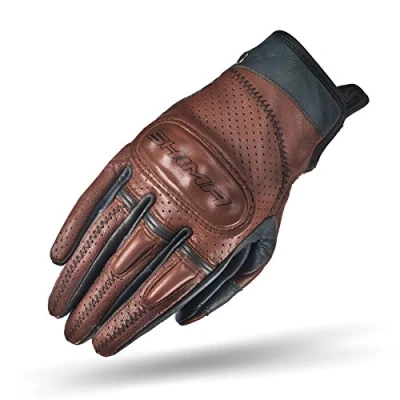 Abbildung von SHIMA CALIBER LADY, Damen Retro Vintage Custom Sommer Leder Motorradhandschuhe, Braun , Größe XS
