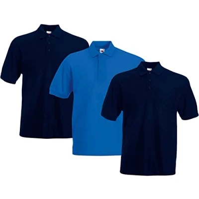 Abbildung von Fruit of the Loom Herren Poloshirt (3erPack) (2XL, 2DeepNavy1Royal)