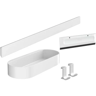 Abbildung von HansGrohe WallStoris Set für Dusche mattweiß