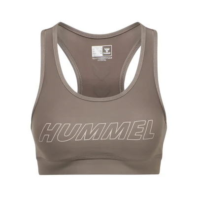 Abbildung von Hummel TOLA Sportbh mit leichter Stützkraft, Damen, Größe: Large, Driftwood