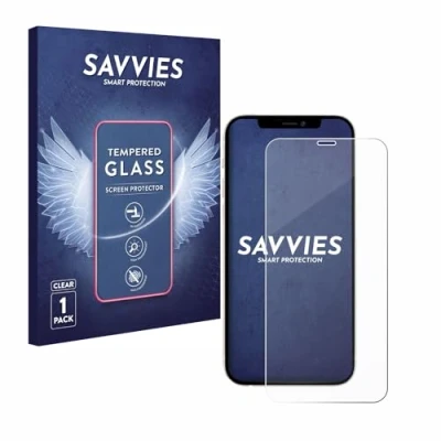 Abbildung von Savvies Panzer Schutz Glas für Apple iPhone 12/12 Pro 9H Hartglas, Anti Fingerprint, Displayschutz