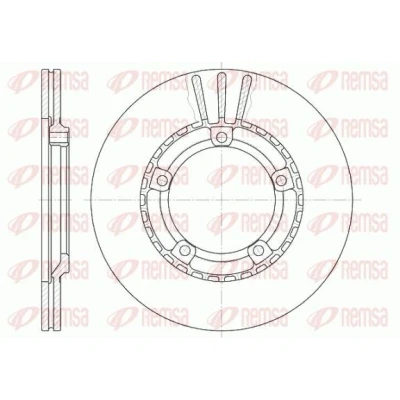 Abbildung von REMSA Bremsscheibe HYUNDAI: H 1 Kastenwagen, / Starex MPV Vorderachse 276, 276mm 20mm 5 Belüftet 6870.10 Bremsscheiben, Scheibenbremsen