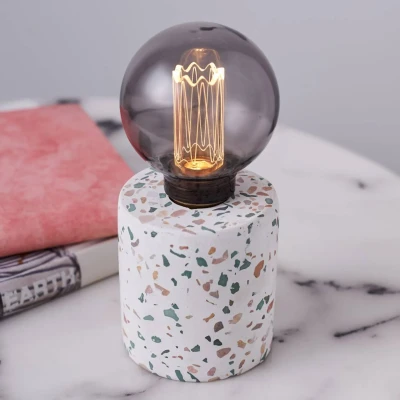 Abbildung von Pauleen Tischleuchte Elegant Flare, ohne Leuchtmittel, E27, Timer, Batterie, Terrazzo, Beton/Glas