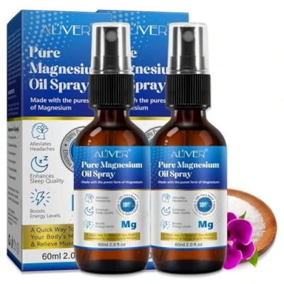 Abbildung von ALIVER Gesichts und Körperspray Pure Magnesiumöl Spray für Sport Muskel Entspannung 60ml, 2 tlg., 60ML
