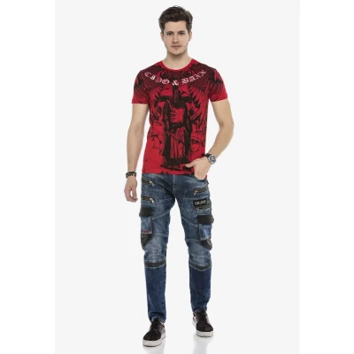 Abbildung von Cipo &amp; Baxx Regular fit Jeans &quot;DENIM&quot;, bequeme mit Kontrastnähten, CD584