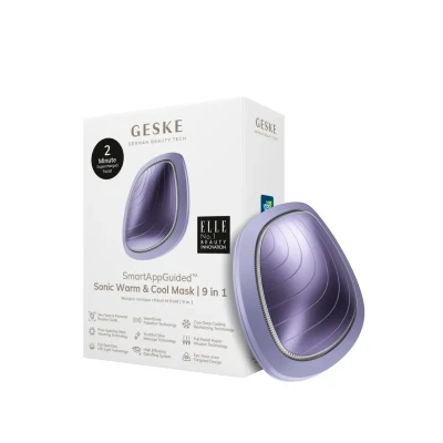 Abbildung von Geske SMARTAPPGUIDED Sonic WARM COOL MASK 9 IN 1 Gesichtspflege Zubehör, Größe: One Size, Purple