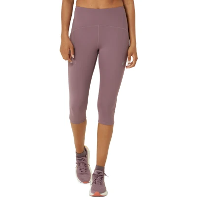 Abbildung von Asics ROAD HIGH Waist Capri 3/4 Sporthose, Damen, Größe: Large, Dusty mauve