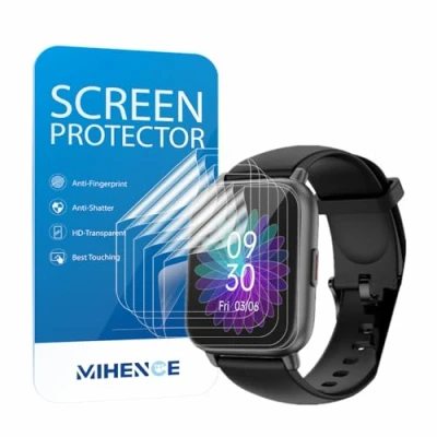 Abbildung von MIHENCE Schutzfolie Kompatibel für RUIMEN H1 1.85 Zoll Smartwatch, TPU HD Displayschutzfolie [ 6 Stück ]