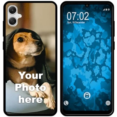 Abbildung von PhoneNatic personalisierte Handyhülle für Galaxy A06 Custom Silikon Case in schwarz zum selbst gestalten mit eigenem Foto Bild Text individuell