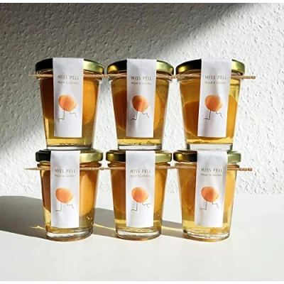 Abbildung von 6 Mispelchen MISS PELL Mispel &amp; Calvados Das Frankfurter Kultgetränk genussfertig im Glas x 45ml