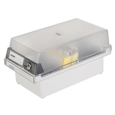 Abbildung von HAN Karteikasten abschließbar SPECIAL EDITION, DIN A7 quer für 800 Karteikarten inkl. 1 Stützplatte, mit Schloss, DSGVO konform, 967 S, transluzent lichtgrau