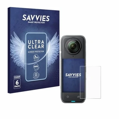 Abbildung von Savvies 6 Stück Schutzfolie für Insta360 X4 Displayschutz Folie Ultra Transparent