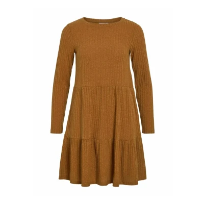 Abbildung von VILA Strickkleid, Damen, Größe: Small, Pumpkin spice