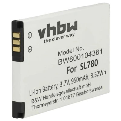 Abbildung von vhbw passend für Siemens Gigaset SL350, SL350H, SL450, SL450A Go, SL400A, Akku Li Ion 950 mAh