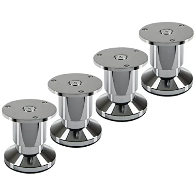 Abbildung von SO TECH® Möbelfuß ALPHA, belastbar bis 250 kg, höhenverstellbar 15 mm, (4 St), Höhe 50 Aluminium, Chrom poliert