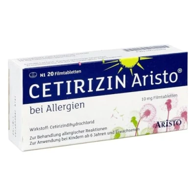 Abbildung von Cetirizin Aristo 10 mg Filmtabletten 20 St