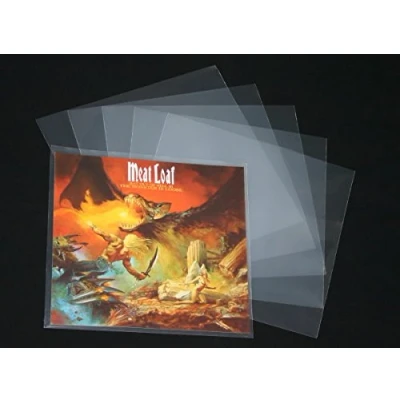 Abbildung von 100 St. glasklare Schellack Cover Schutzhüllen für Vinyl Schallplatten 10 Zoll/Inch 270 x mm mµ outer Sleeves