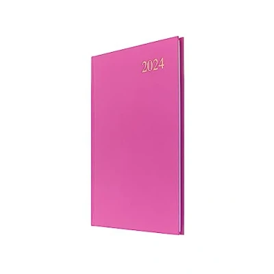 Abbildung von Collins Debden Essential A5 Terminkalender Wochenplaner 2024 kompletter Planer Tages , Wochen und Monatsansicht (A5, Rosa)