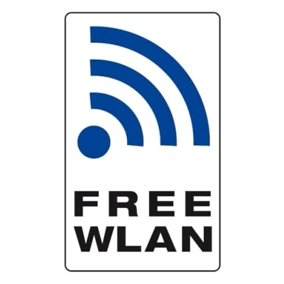 Abbildung von Metafranc Hinweisschild &quot;Free WLAN&quot; 250 x 150 mm / Beschilderung Infoschild Gewerbekennzeichnung Internet Wifi Hotspot 503550