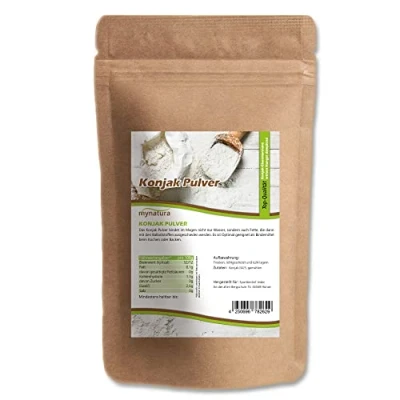 Abbildung von Mynatura Konjak Pulver I Wurzelpulver Konjakwurzel Konjakmehl Glutenfrei Konjakpulver Mehl Alternative Im Beutel (250g)