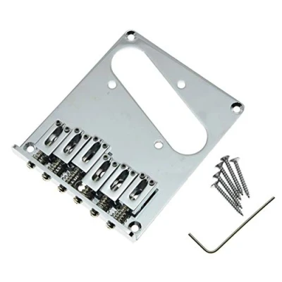 Abbildung von Kaish Gitarrensteg Tele verchromt für Telecaster Gitarre, 1 Stück