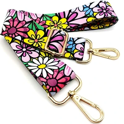Abbildung von Verstellbarer Schultergurt für Taschen Bunt, Taschengurte zum Wechseln, Taschengurt Breit mit Karabiner Gold, 80 130 cm Tragegurt Tasche Damen Umhängegurte, Moderne Handtasche, 3.8cm, 52