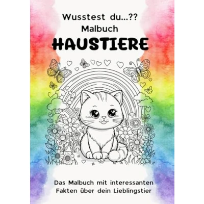 Abbildung von Wusstest du...?? Malbuch: HAUSTIERE: Das Malbuch mit interessanten Fakten über Dein Lieblingstier.