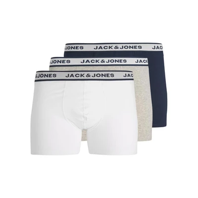 Abbildung von Jack &amp; Jones 3ER PACK Panties, Herren, Größe: Medium, Light grey/melangepack white/navy blazer