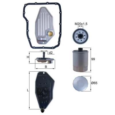 Abbildung von MAHLE ORIGINAL HX 276 KIT Getriebeölfilter inkl. Dichtungssatz JEEP: GRAND CHEROKEE 2, 3, 4
