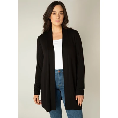 Abbildung von Base Level Curvy Strickjacke, im verschlusslosen Design